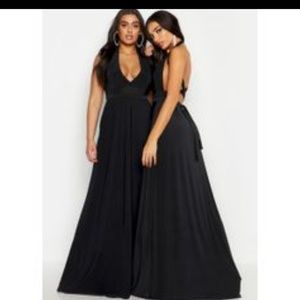 Boohoo sexy slinky multiway strap maxi dress